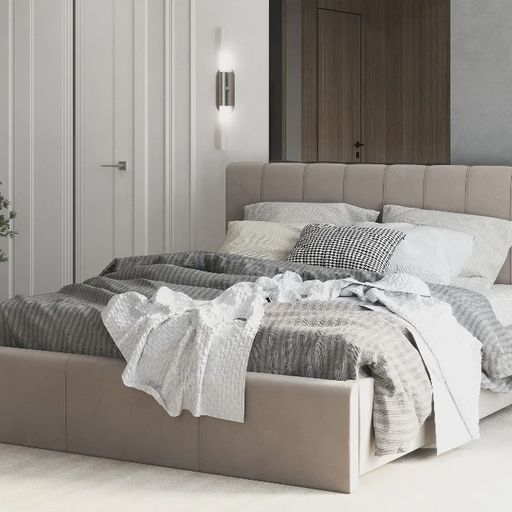 Кровать «Верона», бежевая